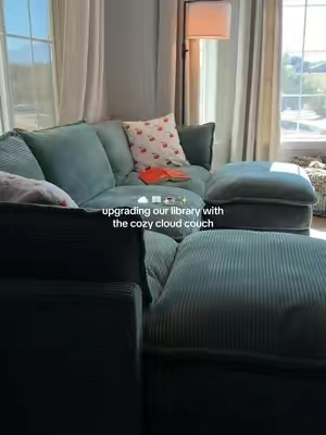 Replying to @Jennifer📸  did you see what the ottoman turns into?! 😍 #cloudcouch #cozycouch #couchreview #tiktokshopsummersale #tiktokshopblackfriday 