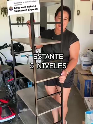 Respuesta a @zulenyine estantería de 5 niveles para aprovechar el espacio vertical.Ideal para organizar libros, plantas, decoración y mucho más. 🏡📚 #homeessentials #estante #Bookshelf #Organizacion #HomeDecor 