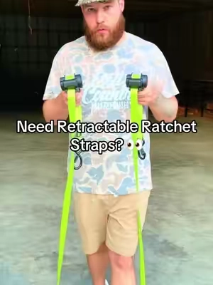 These retractable ratchet straps are rated for up to 1,500 lbs and are definitely worth checking out if you need a good set for your truck or trailer. #ratchetstraps #truckgear #huntinggear #trucktok #tiktokshop 
