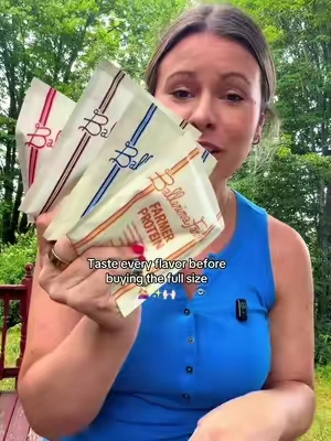 Not sure which flavor you’ll love most? 🤍 The Ballerina Farm Protein Variety Pack lets you sample every delicious flavor before committing to a full-size bag. 💪 25g protein per serving 🌾 Grass-fed whey protein ✨ Collagen peptides 🥛 Convenient single-serve packets 🤍 Perfect for home, work, or travel Find your favorite—then stock up! #ProteinPowder #BallerinaFarm #ProteinShake #HealthyLifestyle #proteinsnack 