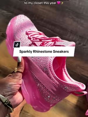 These rhinestone sneakers are the perfect mix of comfort and sparkle! ✨ Whether you’re dressing up jeans, leggings, shorts, or a casual dress, these bling sneakers instantly elevate your outfit while staying comfortable enough for all-day wear. If you love trendy fashion, statement sneakers, and shoes that get compliments everywhere you go, these are a must-have. #rhinestonesneakers #womenssneakers #fashionsneakers #sneakerhead #sparklesneakers 