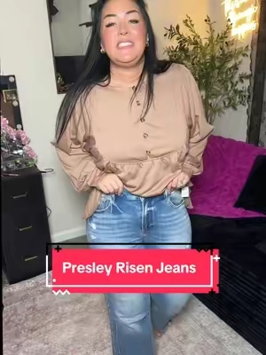 Finding jeans that actually fit in all the right places is no easy task… but these understood the assignment. 🙌 These Risen Presley jeans have amazing stretch, a flattering fit, and the perfect lived-in wash. They’re the kind you’ll reach for over and over. @Wild Oak Boutique  #TikTokShopSummerTurnUp #RisenJeans #DenimLover #StretchyJeans #MidSizeStyle        201 lbs 5’5” Size XL (top) / Size 15 (jeans)