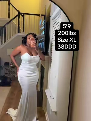 This wedding dress is from fashion nova 