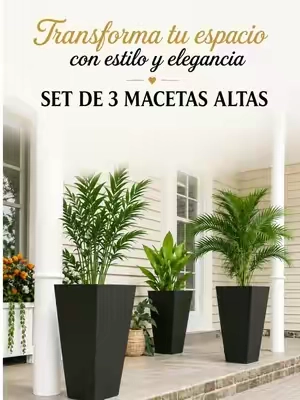 Dale un toque elegante a tu entrada, patio o jardín con este set de 3 maceteras altas. Su diseño moderno con drenaje es perfecto para realzar cualquier espacio interior o exterior. #TallPlanters #OutdoorPlanters #GardenDecor #tiktokshopsummersale #tiktokshopcreatorpicks @Aosom LLC 
