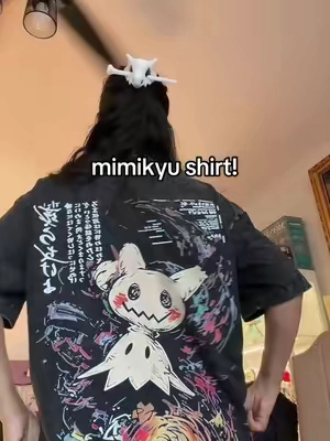 If you’re a fan of the Pokemon mimikyu, you’ll like this cutie tshirt! Wearing a size large! #mimikyu #mimikyupokemon #ghostpokemon #tshirtdesign #pokétok 