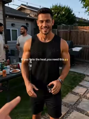 Stop wearing heavy tanks in the summer.🥵🔥#mensfashion #tiktokshopsummersale #summeroutfits #cleanfit #styling 