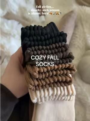 the coziest socks 🧦🍂 these went fast last year don’t miss out! #cozysocks #sweatersocks #slouchysocks #falloutfits #tiktokshop 