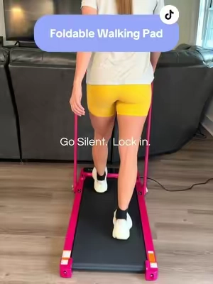 Getting your daily steps in is so much easier when you can walk from home. This foldable walking pad is quiet, easy to store, and perfect for busy days when you can’t make it outside. 💪✨ #TikTokShop #WalkingPad #HomeFitness #FitnessMotivation #workoutfromhome 