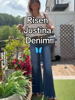 Extraordinarily flattering denim from risen. Perfect moderate rise with a wide leg no holes so these are work appropriate, but so comfortable and easy to pair with variety of outfits @Wild Oak Boutique 