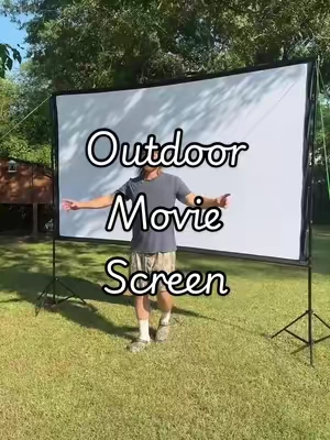 Create the ultimate backyard movie night with this portable projector screen. Easy to set up, wrinkle-free, and includes a carry bag for outdoor movies, sports, camping trips, and family gatherings. #ProjectorScreen #OutdoorMovieNight #Movienight #familymovienight #TikTokShopSummerSale 