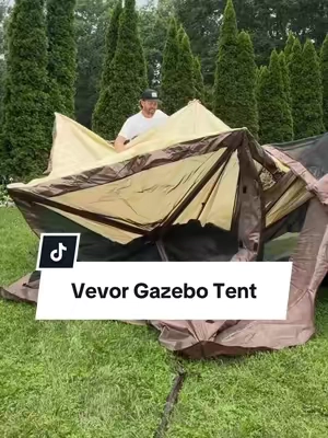 Build the 12x12 Vevor Gazebo Tent in under 60 seconds!?!? Crazy! Perfect for camping, the backyard, tailgating, the beach and more! #summerfinds #campinggear #outdoorliving #gazebo #tiktokshopcreatorpicks 