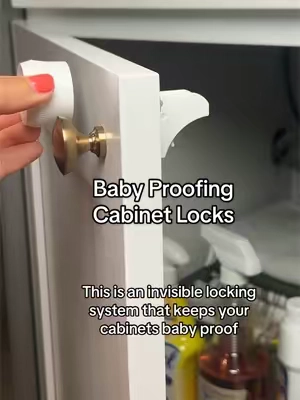 Genuinely should have done this sooner. . . #cabinetlocks #babyproofing #babyproof #babyproofinghacks #toddlerproofing 