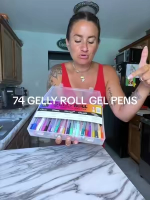 SAKURA Gelly Roll 74 Pen Gift Set ✨ five ink types in one case — Classic archival, Metallic, Moonlight opaque (writes white on black paper!), Stardust glitter, and Gold/Silver Shadow. Fine to bold tips for journaling, lettering, coloring, planners, and art. The gel pen set that does it all 🖊️ @Sakura of America Shop #gellyroll #gelpens #journalingsupplies #schoolsupplies 