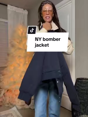 Edikted Big Apple oversized bomber jacket #falldealsforyou #TikTokShop #FashionFinds #bomberjacket 