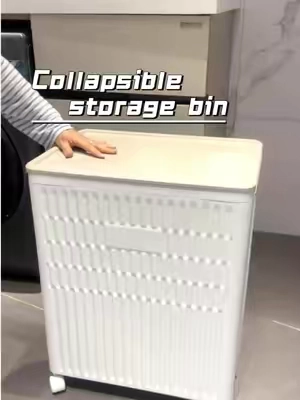 This storage box is super good, and you can put seasonal clothes and blankets in it.#tiktokshop #collapsible #storage #organizer #Home 