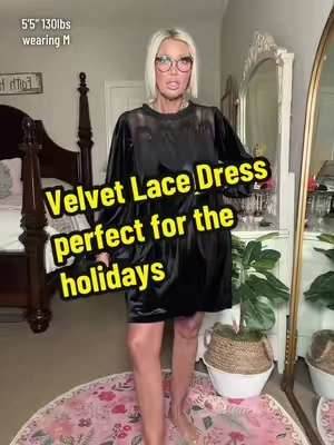 Velvet Lace Dress - perfect for the holidays #dress #dresses #holidaydress @Tanming_Wardrobe 