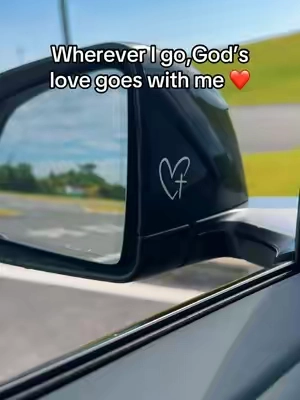 Wherever I go,God’s love goes with me ❤️.heart & cross car decals #tiktokshopsummersale #carsaccessories #fyp #godisgood #carstuff 