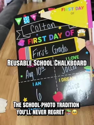 The sweetest way to capture how much they grow from the first day to the last. 🥹📚 #firstdayofschool #backtoschool #schoolmemories #corememories #elementaryschool 