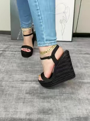 Summer elegant classy espadrille wedge sandals#espadrille #wedgesandals #summersandals #summersales #platformsandals 