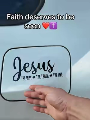 Jesus The way ❤️The truth ❤️The life car stickers #tiktokshopsummersale #carsaccessories #fyp #giftideas #jesusthewaytruthandlife 
