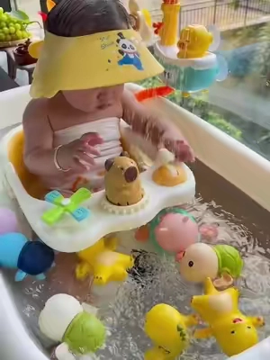 1 really want to recommend this bathing toy to you. There are children at home. Children don't like to take a bath. They cry when they take a bath. Be sure to look at this children's bathing toy, so that the baby likes to take a bath. It doesn't cry or make a fuss when taking a bath. And it's super safe. You don't need to plug it in or charge. The most important thing is that the price is really great and cost-effective now! T#funs #familytime #tiktokshop #toy#SummerVibes