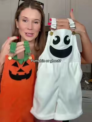 These overalls are too cute for Halloween! #Overalls #Halloween #tiktokshopcreatorpicks 