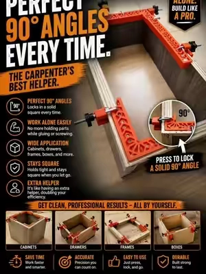 Alone in your shop, never alone on the job-this corner clamp makes square corners simple and steady. #woodworking#carpenter#tiktokshopsummersale #LOZLIN #DIY 
