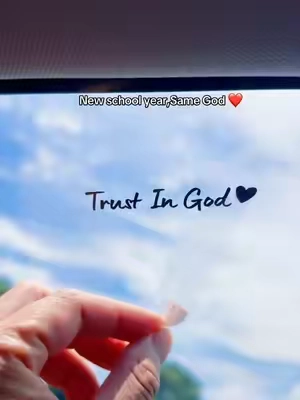 New school year,Same God ❤️.Trust in God ❤️ car mirror stickers #backtoschool #giftideas #fyp #tiktokshopsummersale #giftguide 