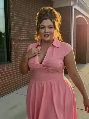 “The way this dress hugs the curves though… 👀💖 #pinkdress #midsizefashion  #summeroutfitideas  #PlusSizeFashion #TikTokShopSummerSale