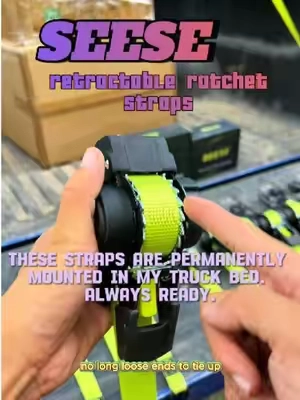 Best thing about these straps? They retract atomatically. No mess, no fuss.#truckbed #shoppingtrip #tiktokshop #retractableratchestraps #ratchetstraps 