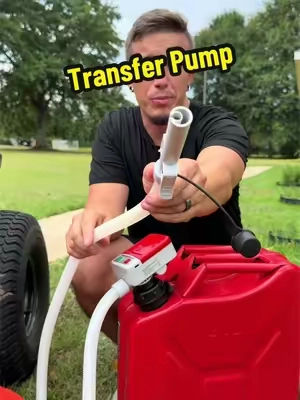 Transfer fuel quickly with this portable automatic fuel transfer pump featuring auto-stop and USB charging for added convenience. #SummerFinds #FuelTransferPump #GarageTools #LawnEquipment #DIYTools 
