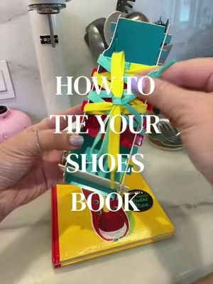 Learn how to tie your shoes book! 👟📗 #kidsbooks #tieyourshoes #teachingkids 