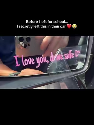 Before I left for school… I secretly left this in their car ❤️😭#backtoschool #fyp #tiktokshopsummersale #giftformom #carsaccessories 