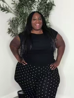 Plus Size Dot Pants #plussize #fashion #tiktokshop #foryou #pants 