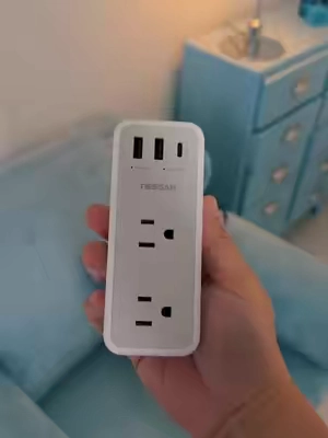 Bulky chargers finally have room to breathe. This rotating TESSAN adapter gives me nine charging spots without a power-strip cord hanging down. 🔌 #tiktokshopsummersale #OutletExtender #SurgeProtector #DeskSetup #HomeOffice 