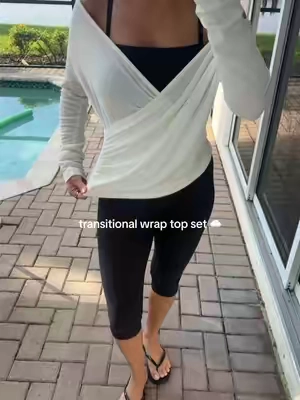 Obsessed #wraptop #lulu #pilates #twopieceset #builtinbra 