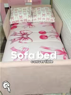 3en1 sofá y cama al mismo tiempo 😍✨convertible 3 colores disponibles perfecto para niñ@s de 2 a 6 años 💯👆#kids #bed #cama #pink #convertible 