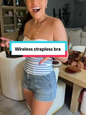 This strapless wireless bra is so comfortable doesn’t slip and has such good support! 135 5’8 s #straplessbra #wirelessbra #seamlessbra #OOTD #summerfinds @Lusait Apparel 