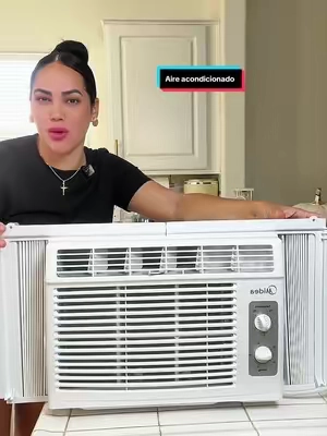 Aire acondicionado de ventana pequeño Midea EasyCool de 5000 BTU con controles mecánicos: enfría hasta 150 pies cuadrados; cuenta con controles mecánicos fáciles de usar y filtro reutilizable; ideal para dormitorios pequeños, salas de estar y oficinas en casa.#tiktokshopcreatorpicks #fyp #aireacondicionado #airconditioner #Home 
