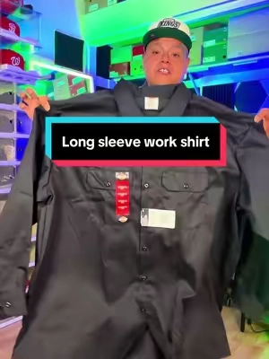 Moisture wicking, long sleeve work shirt  #workshirt #dickies #dickiesworkshirt #longsleeve #tiktokshopsummersale 