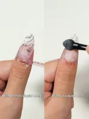 Love creating detailed nail art? Don't skip this step. 💅✨ Apply it around your nails before you start, and simply peel it off when you're done. Your skin stays clean, your nail art stays crisp, and cleanup takes seconds instead of minutes. ✨Beetles Odorless White/Pink Liquid Latex #beetlesgelpolish #tiktokshopsummersale #beetlesnailglow #BeetlesSBD #diynails #beginnerfriendly #diynailsathome