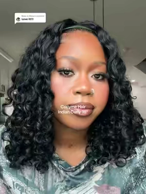 Replying to @Edosa l love a curly bob! @CurlyMe Hair @CurlyMe Hair Store 18” 250% density. #curlybob #shoulderlengthhair #curlyhairstyles #halfwig #summerhair 