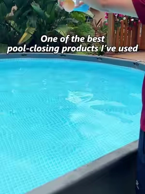 One of the easiest ways to winterize your pool! ❄️  Just toss these capsules in before covering and let them work all winter. Clearer water and an easier spring opening—a must-have for pool owners! #poolhacker #poolclosing #poolwinterizing #poolmaintenance #abovegroundpool 