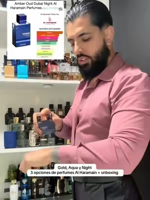 Gold, Aqua y night 3 opciones de perfumes al haramain + unboxing  #perfumes #perfumesmasculinos #perfumetok #mensfragrance #recuerdos 