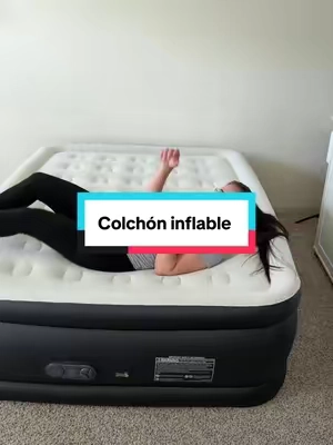 Colchón de aire inflable con Bomba de alta capacidad incorporada, doble altura, fondo antideslizante, capacidad de peso de 660 libras, comodidad portatil para el hogar, camping #tiktokshopsummersale #summerwins #colchoninflable #airmattress #parati