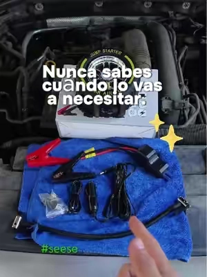 No hay peor momento para que se descargue la batería... 😭 Por eso esto siempre va conmigo. #CarTok #CarCare #CarAccessories #JumpStarter #PortableInflator 