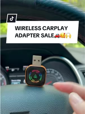Connecting this adapter to get wireless apple carplay !🙌#wirelesscarplay #wirelesscarplayadapter #tiktokshopcreatorpicks #tiktokshopsummerturnup #yurnlv 