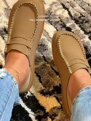 These Hobibear loafers are giving comfort, style, and fall vibes all in one. 🤎🍂 #hobibearshoes #loafers #womensloafers #womensshoes #tiktokshop 