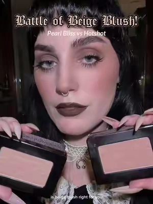 Not all beige blushes tell the same story. 🤎✨ Mono Blush in Pearl Bliss + Hotshot The newest addion to your blush rotation with versatility that sculpts, defines, and brings effortless dimension to any alt makeup look. #beigeblush #brownblush #mutedblush #softgoth