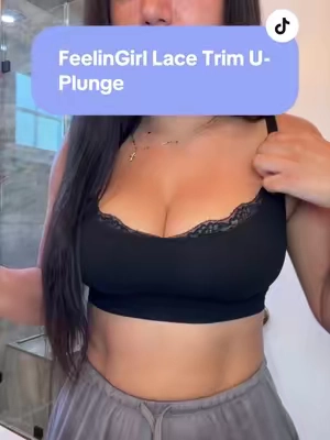#FeelinGirl #LaceTrim #UPlunge #bra 
